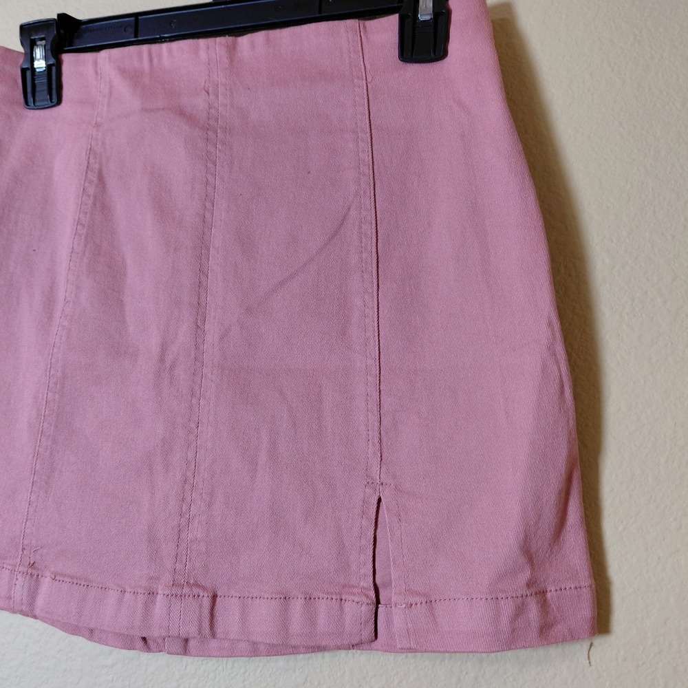 Iris Juniors Size‎ Small Mini Skirt Bubblegum Pink Denim Stretch High Waist - Picture 2 of 7
